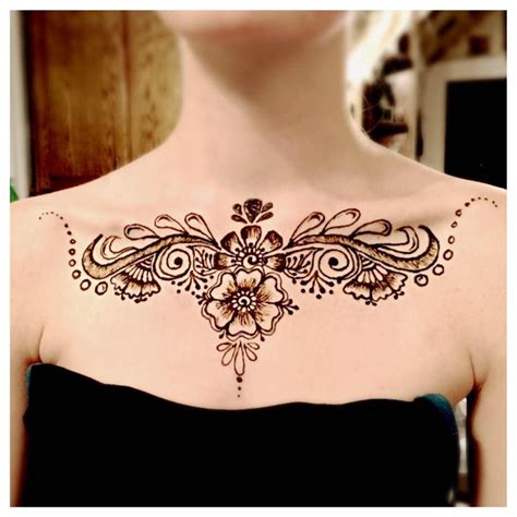 chest henna tattoo|More.